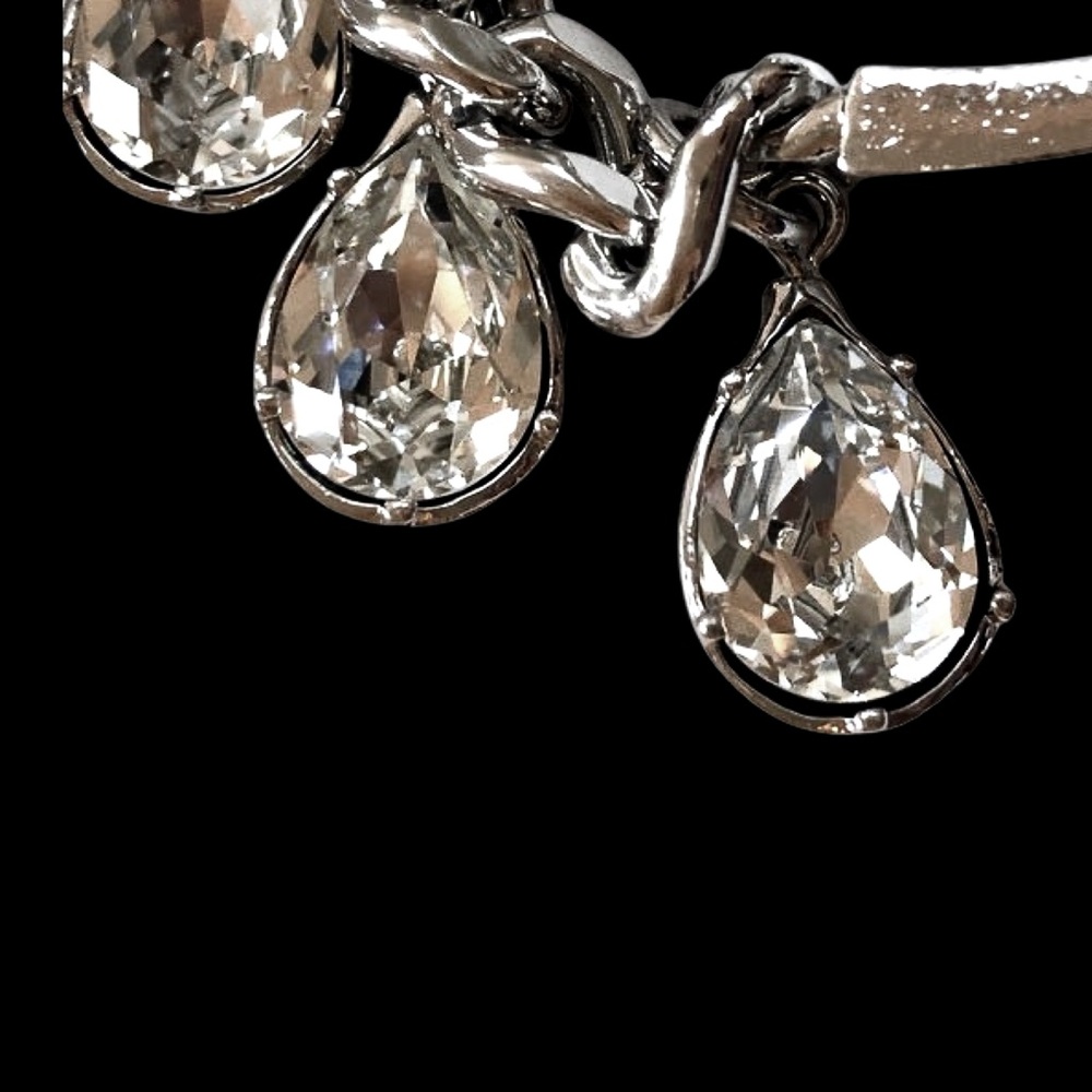 Dior Vintage By Galliano Y2K Crystal Charm Embellished Logo ID Gambler Bracelet - Picture 9 of 16